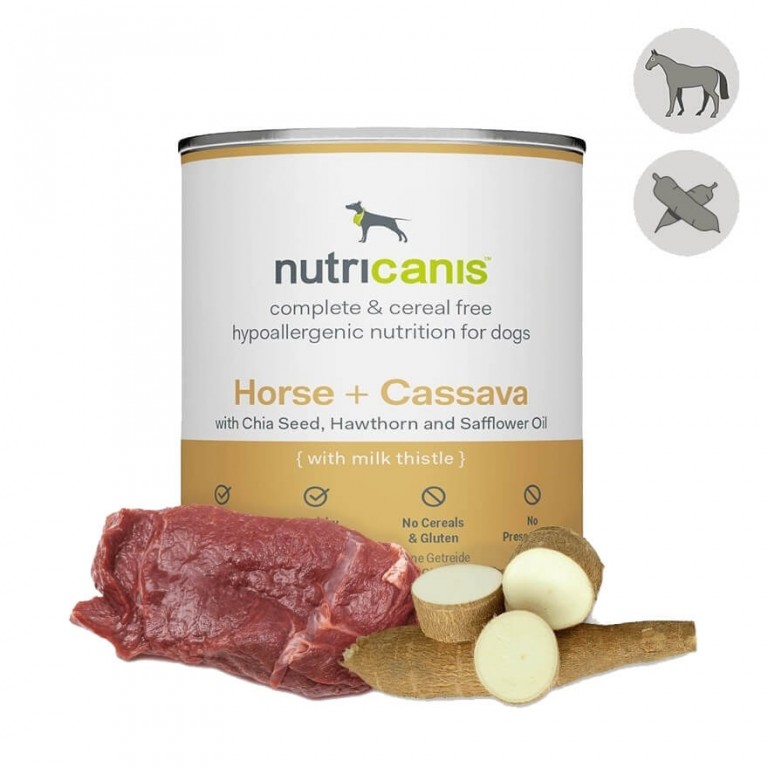 Nassfutter Hund Adult: Pferd + Cassava (Einzeldose 800g)